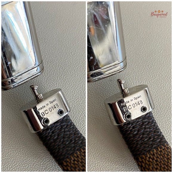 Authentic Louis Vuitton Brown Damier Ebene Coated Canvas Clip It Bracelet BC0148 - Picture 8 of 12